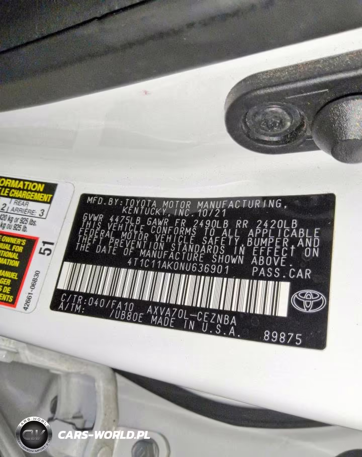 2022 Toyota Camry Le VIN:4T1C11AK0NU636901 - 12