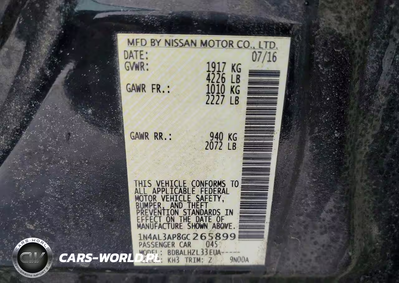 2016 Nissan Altima 2.5 Sr VIN:1N4AL3AP8GC265899 - 13