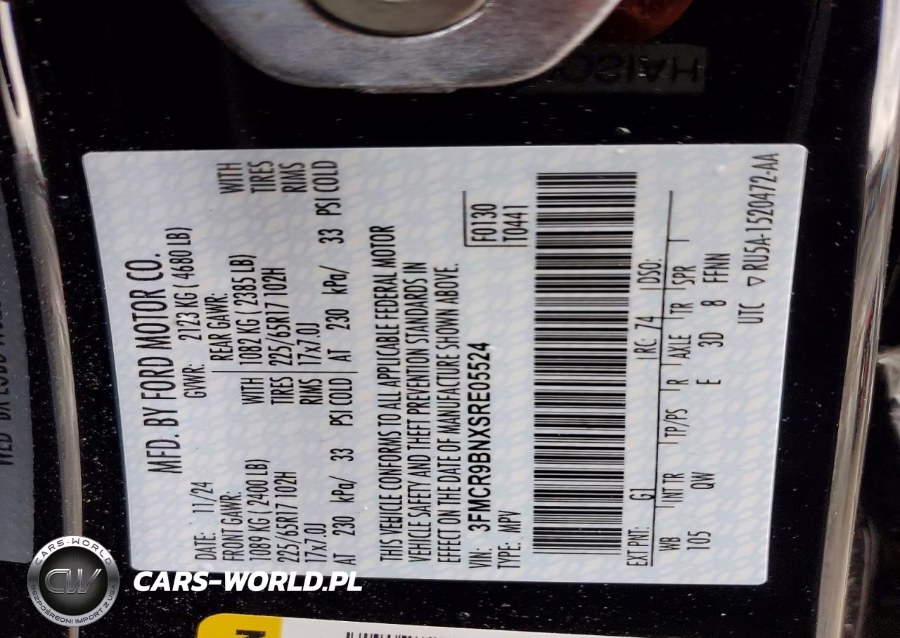 2025 Ford Bronco Sport Big Bend VIN:3FMCR9BNXSRE05524 - 14
