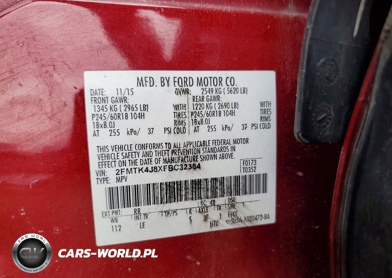 2015 Ford Edge Sel VIN:2FMTK4J8XFBC32384 - 13
