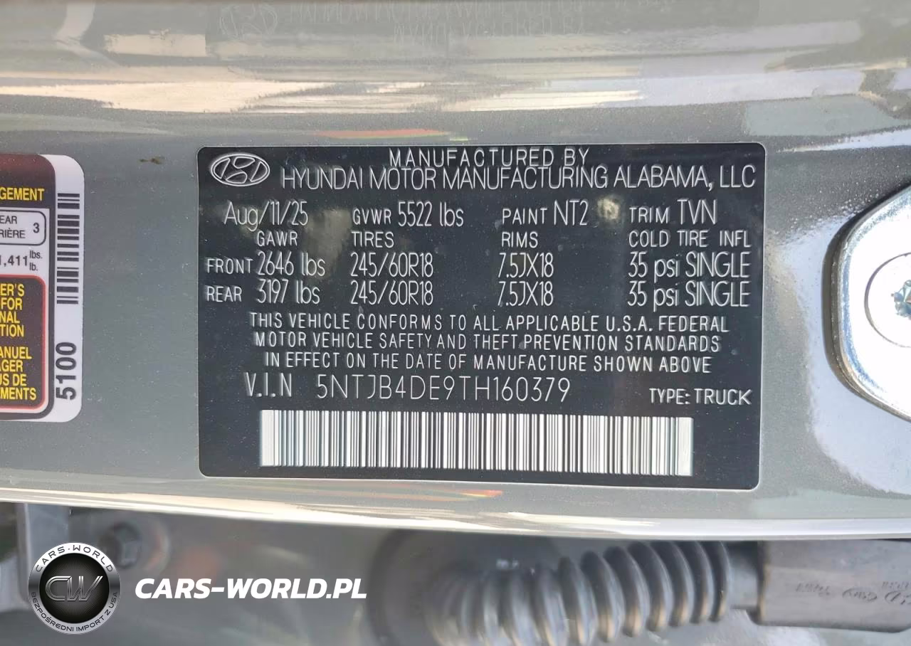 2026 Hyundai Santa Cruz Sel VIN:5NTJB4DE9TH160379 - 12