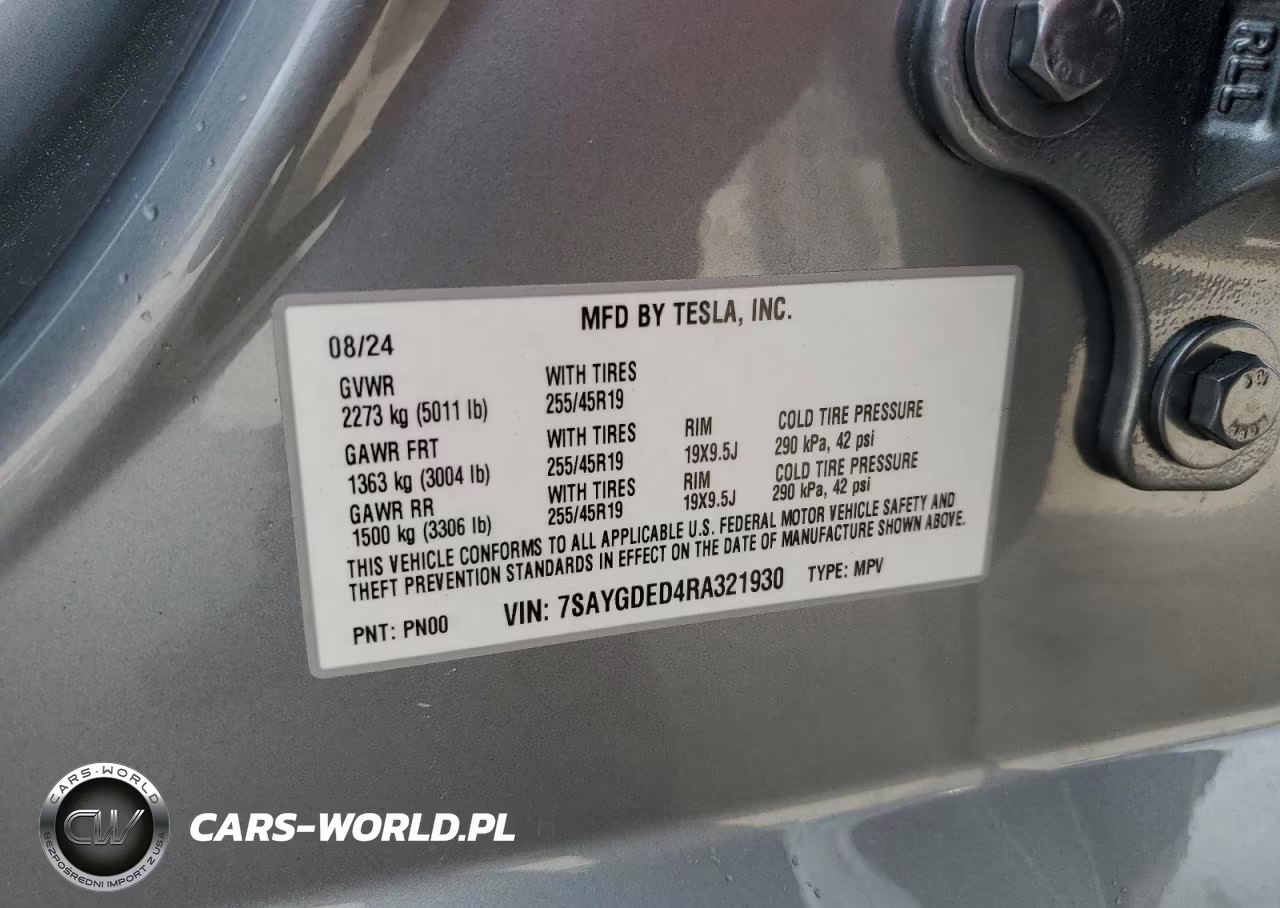 2024 Tesla Model Y VIN:7SAYGDED4RA321930 - 13