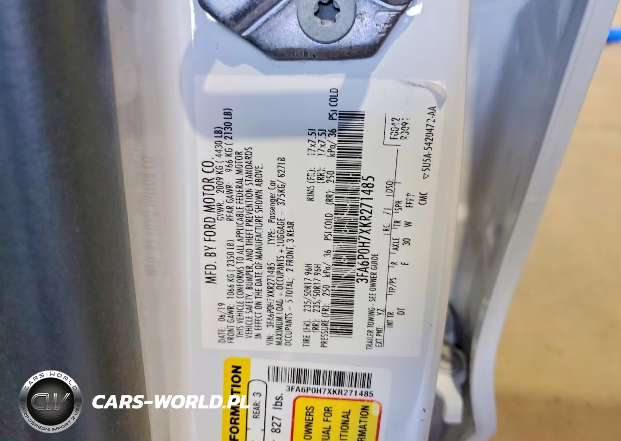 2019 Ford Fusion Se VIN:3FA6P0H7XKR271485 - 12