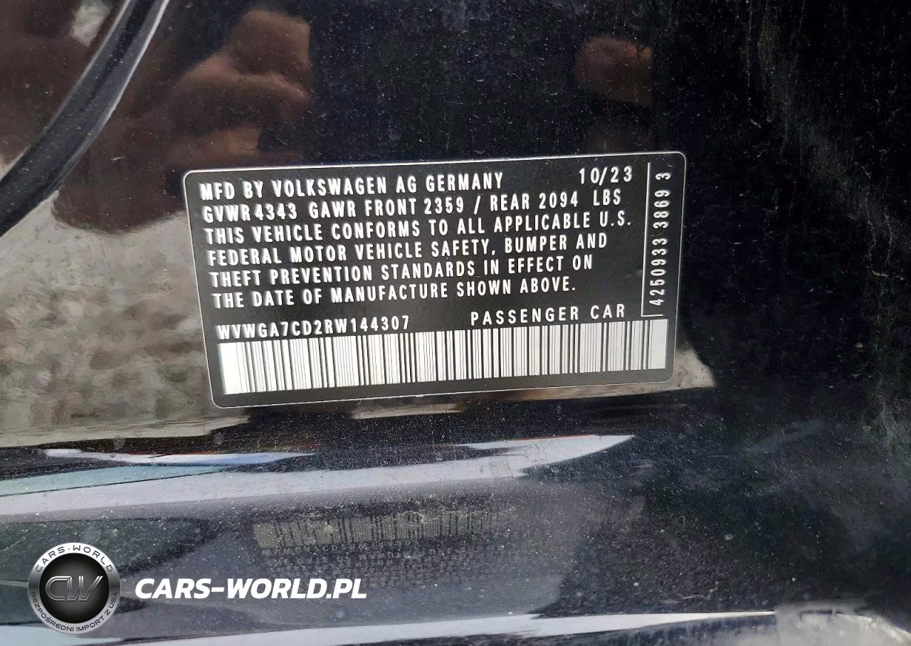 2024 Volkswagen Gti S VIN:WVWGA7CD2RW144307 - 12