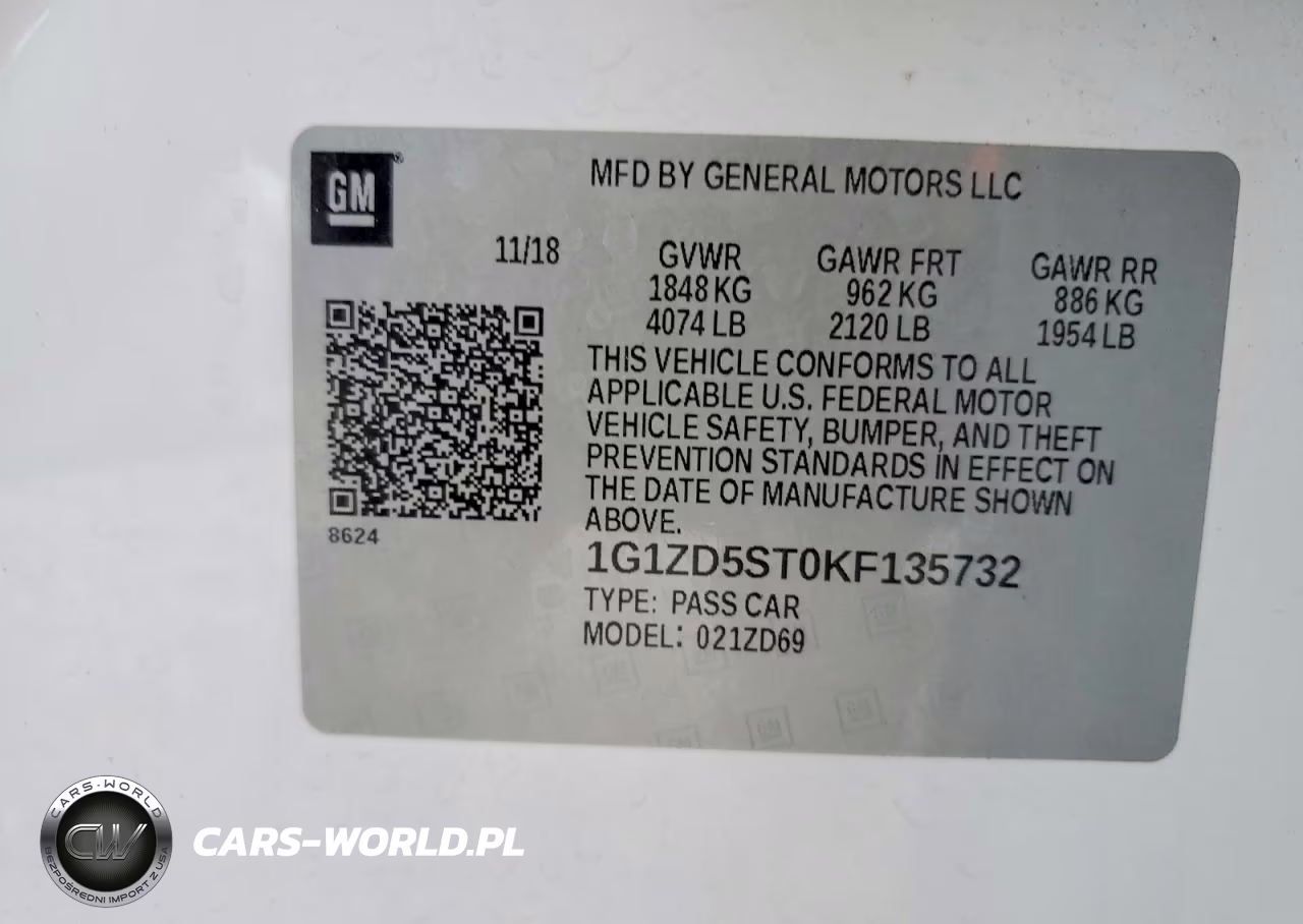 2019 Chevrolet Malibu Lt VIN:1G1ZD5ST0KF135732 - 12
