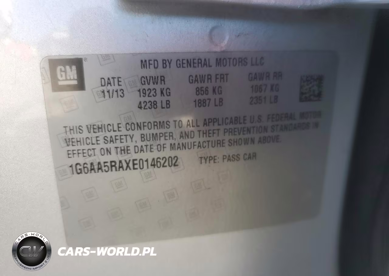 2014 Cadi Ats VIN:1G6AA5RAXE0146202 - 12