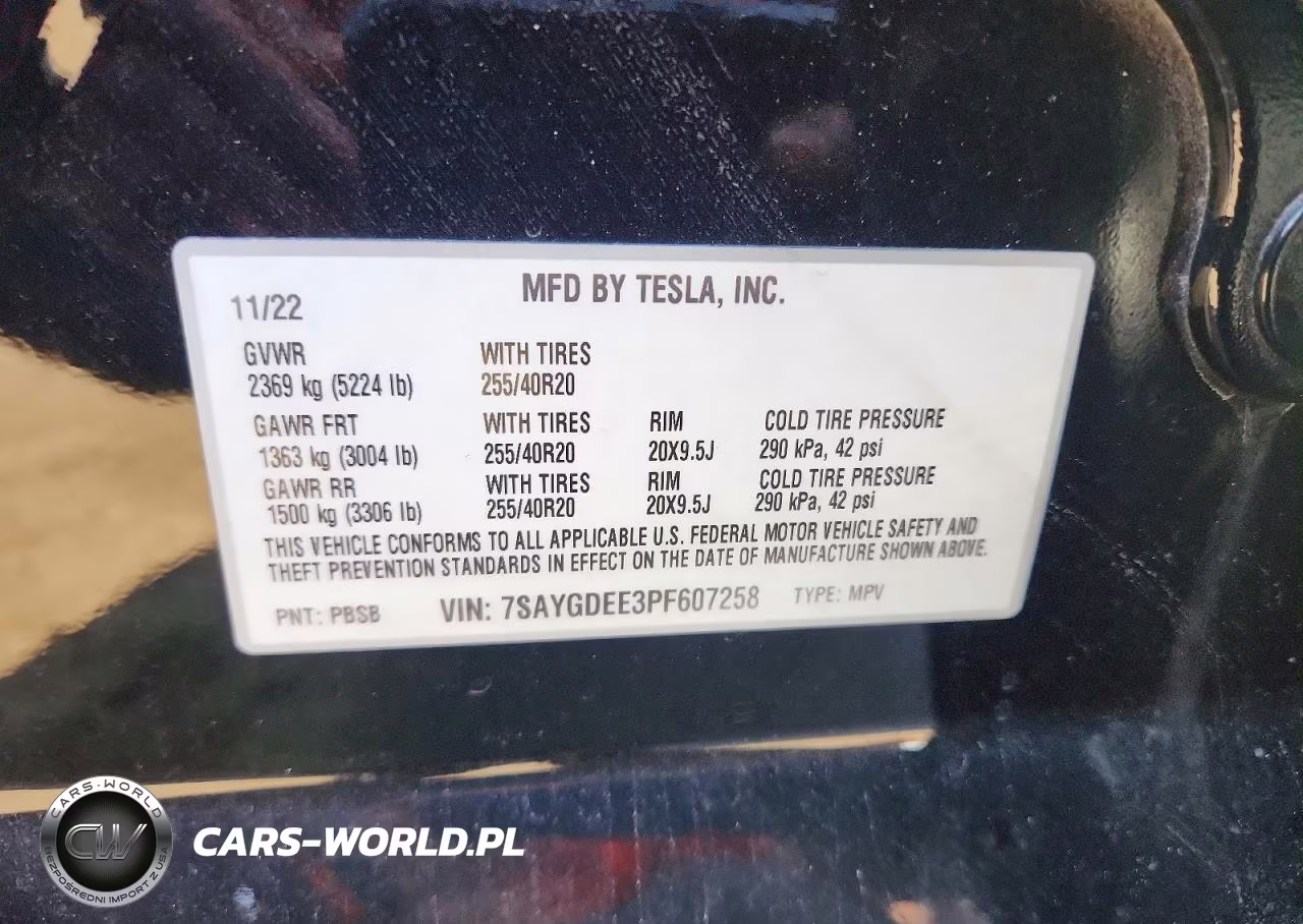 2023 Tesla Model Y VIN:7SAYGDEE3PF607258 - 13