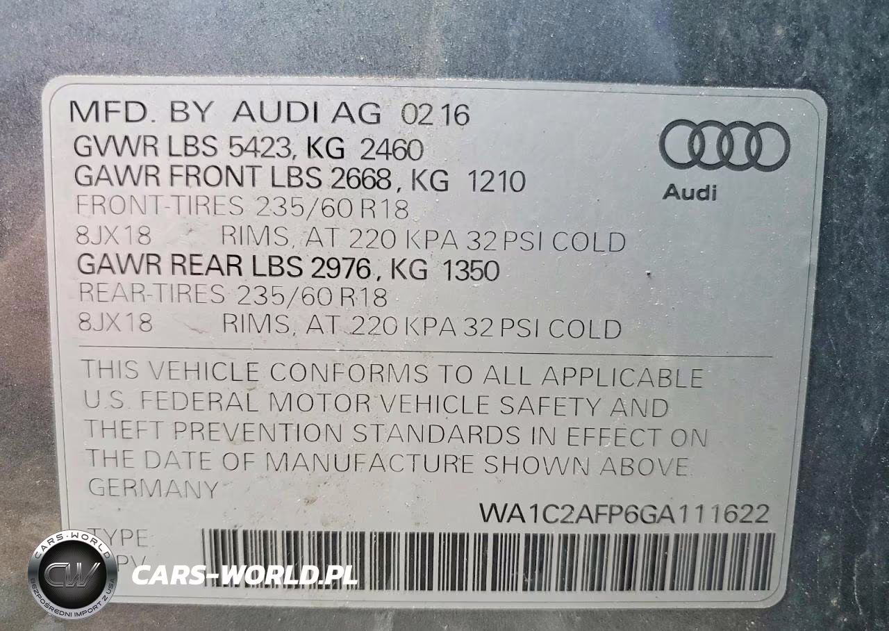 2016 Audi Q5 Premium VIN:WA1C2AFP6GA111622 - 13