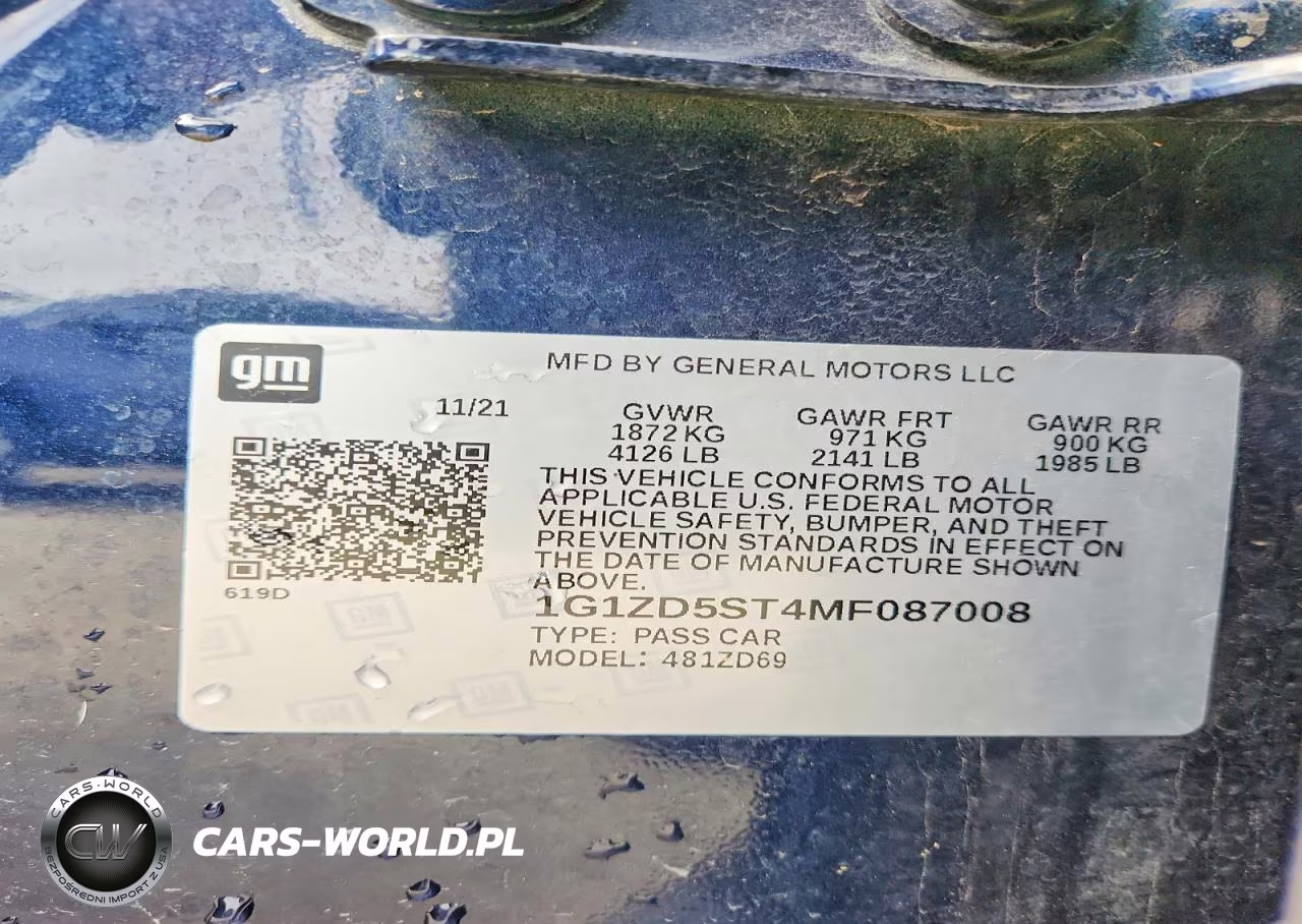2021 Chevrolet Malibu Lt VIN:1G1ZD5ST4MF087008 - 13
