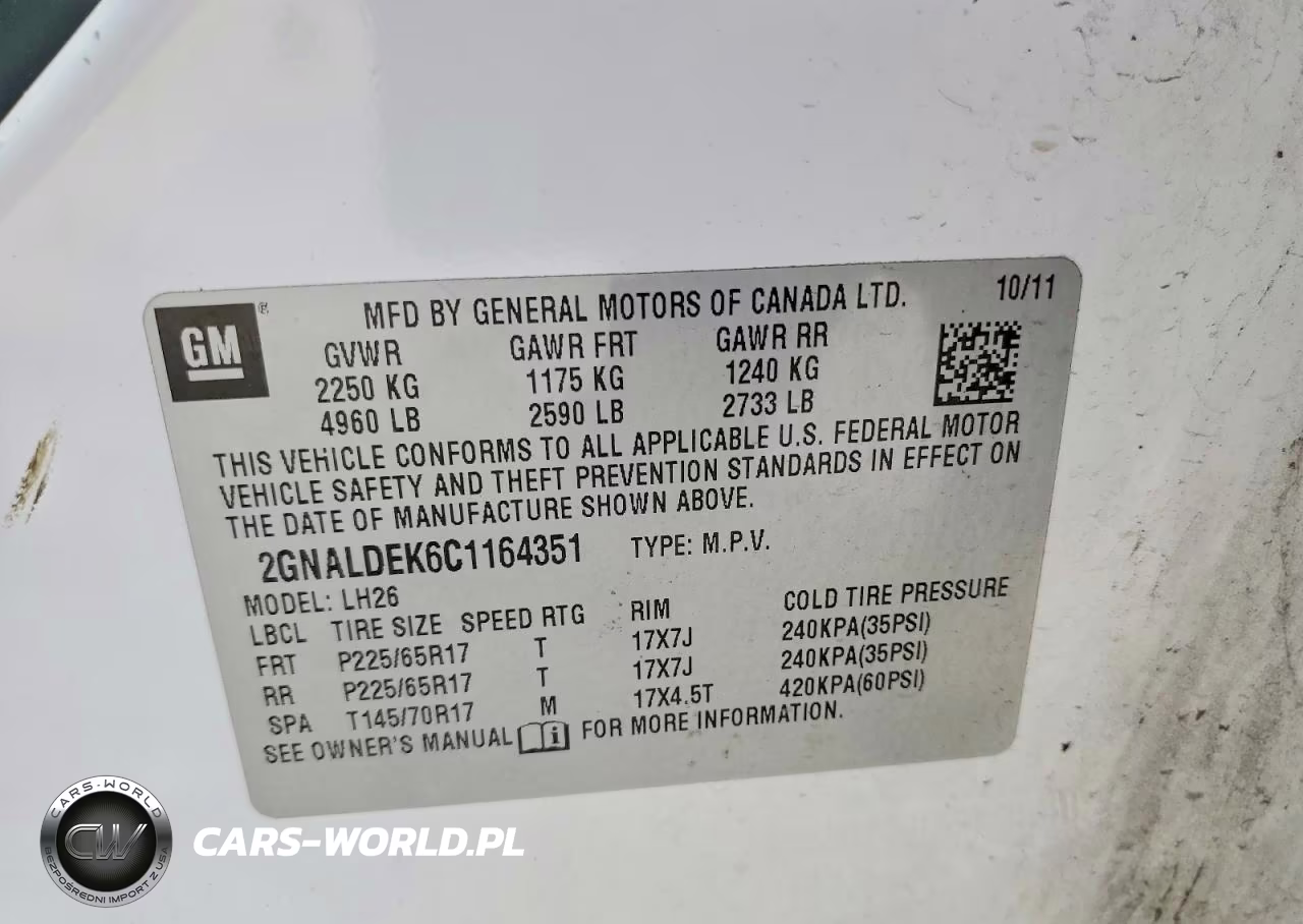 2012 Chevrolet Equinox Lt VIN:2GNALDEK6C1164351 - 12