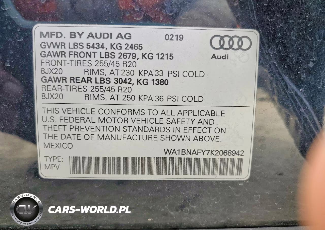 2019 Audi Q5 Premium Plus VIN:WA1BNAFY7K2068942 - 13