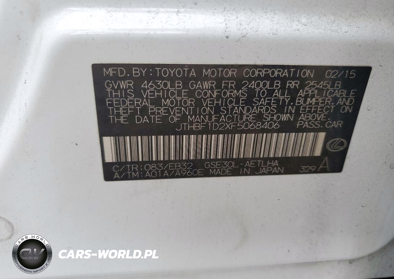 LEXUS IS 250 VIN:JTHBF1D2XF5068406 - 13
