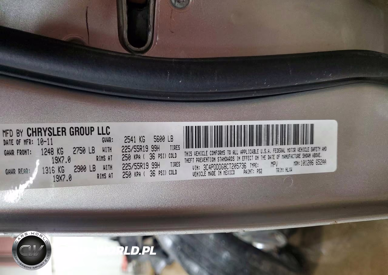 2012 Dodge Journey Crew VIN:3C4PDDDG8CT205736 - 12