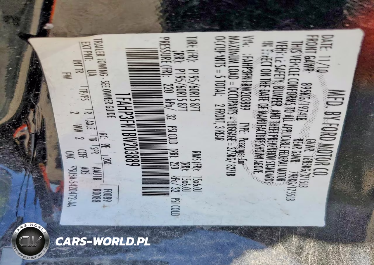 2011 Ford Focus Se VIN:1FAHP3FN1BW203889 - 13