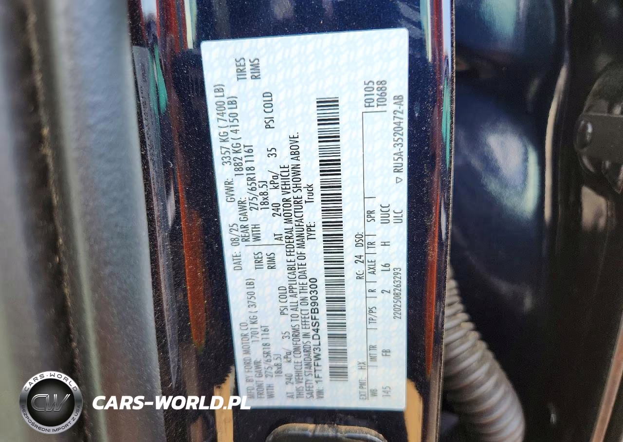 2025 Ford F150 Xlt VIN:1FTFW3LD4SFB90300 - 12