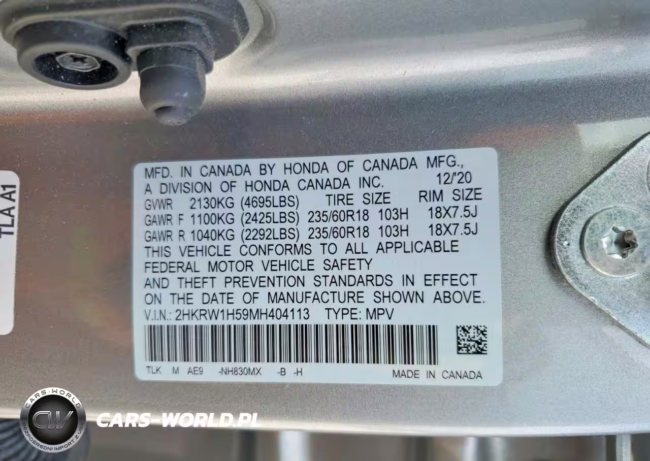 2021 Honda Cr-V Ex VIN:2HKRW1H59MH404113 - 12