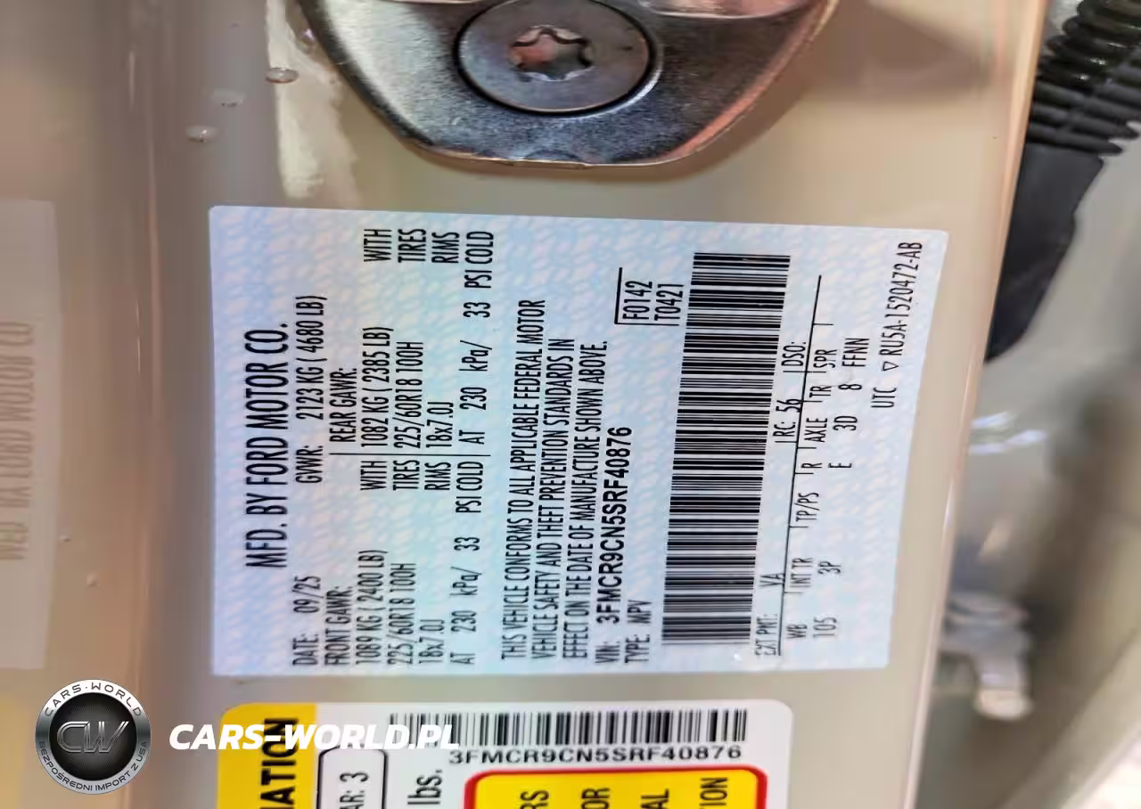 2025 Ford Bronco Sport Outer Banks VIN:3FMCR9CN5SRF40876 - 13