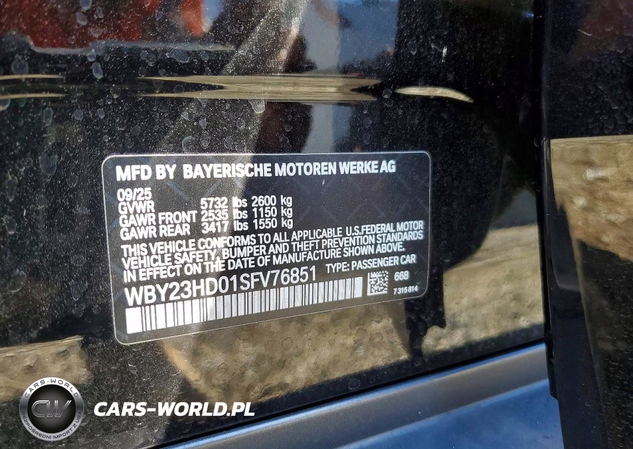 2025 BMW I4 Edrive 40 VIN:WBY23HD01SFV76851 - 13