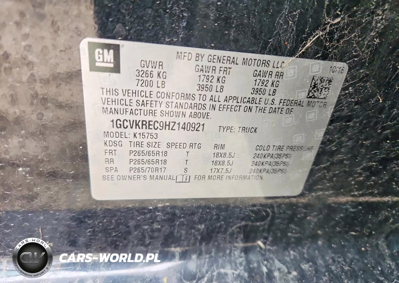 2017 Chevrolet Silverado K1500 Lt VIN:1GCVKREC9HZ140921 - 12