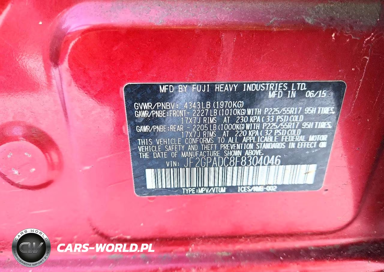 2015 Subaru Xv Crosstrek 2.0 Premium VIN:JF2GPADC8F8304046 - 12