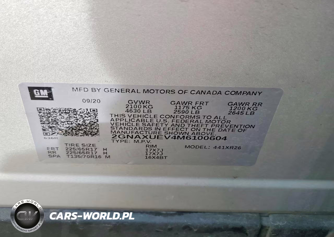 2021 Chevrolet Equinox Lt VIN:2GNAXUEV4M6100604 - 13