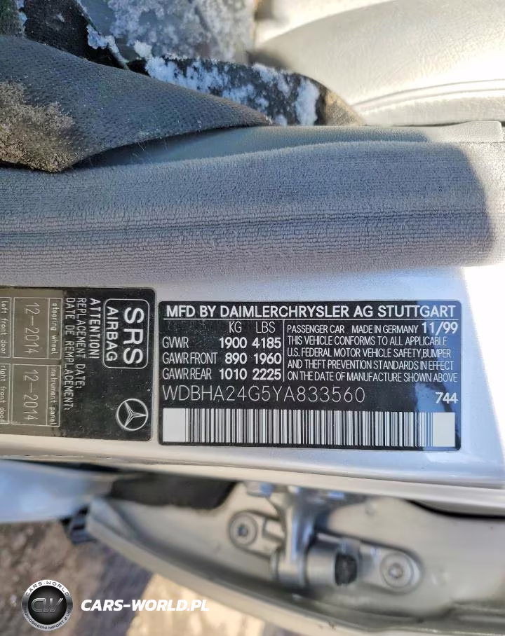 2000 Mercedes Benz C 230 VIN:WDBHA24G5YA833560 - 12