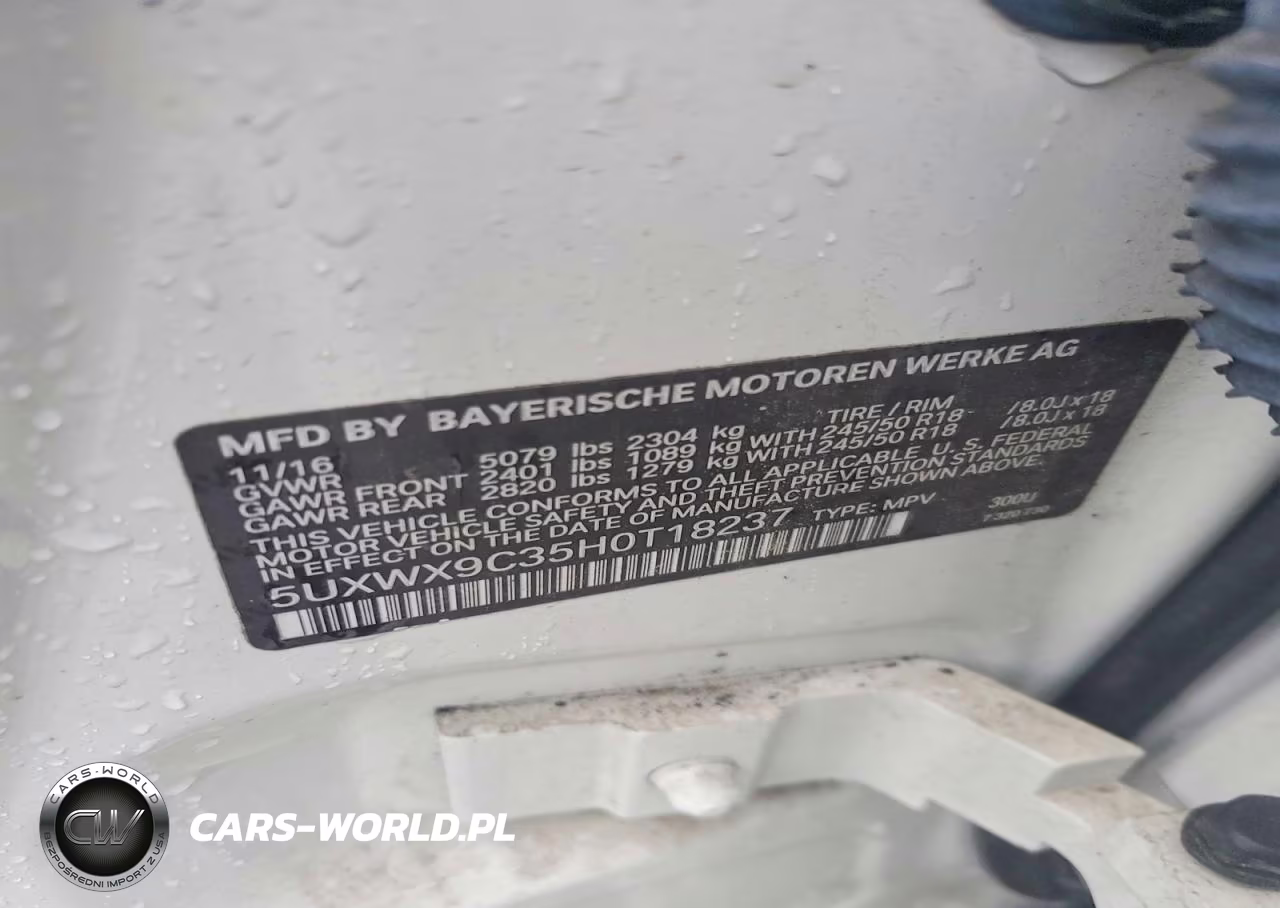 2017 BMW X3 xDrive28I VIN:5UXWX9C35H0T18237 - 13