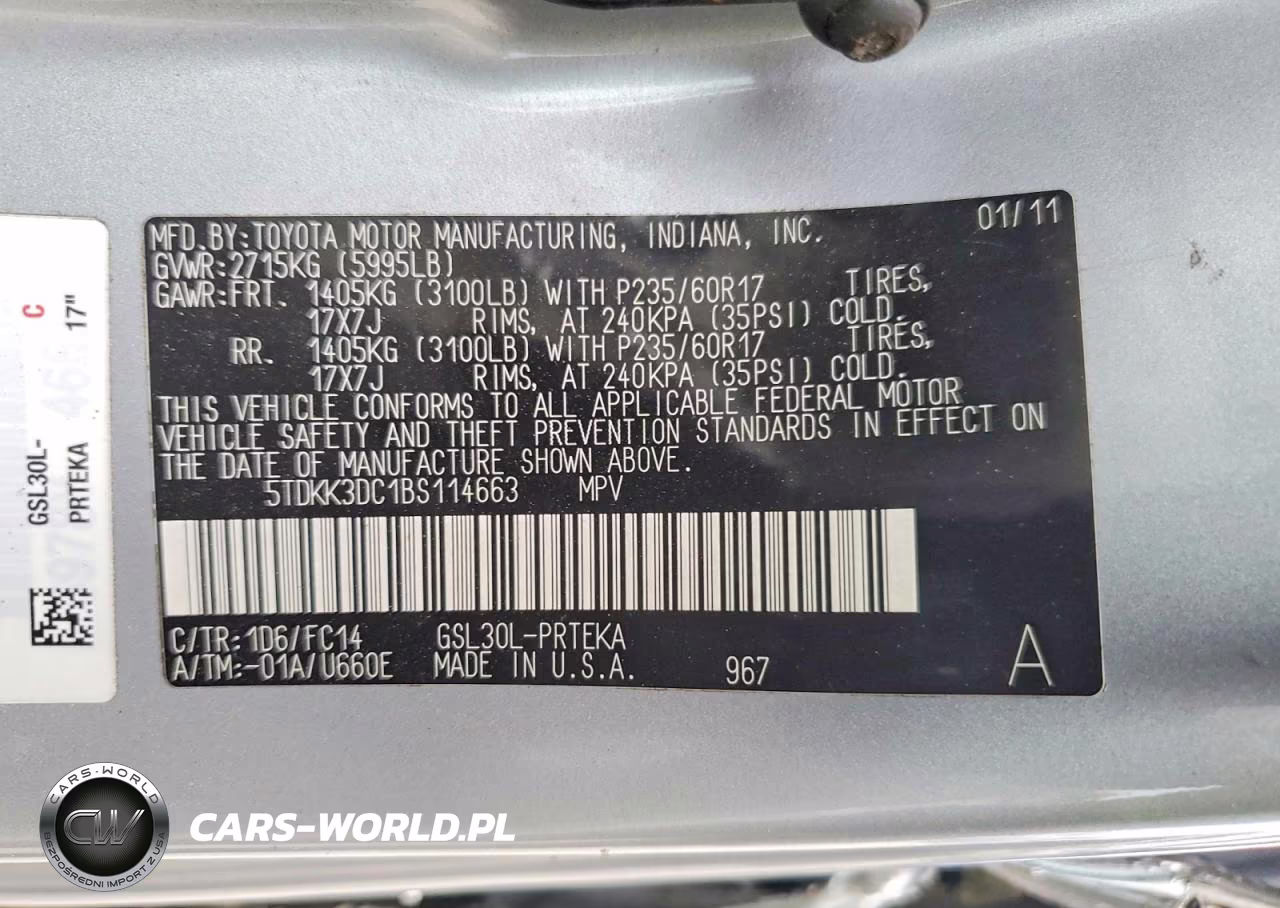 2011 Toyota Sienna Le 8-Passenger VIN:5TDKK3DC1BS114663 - 14