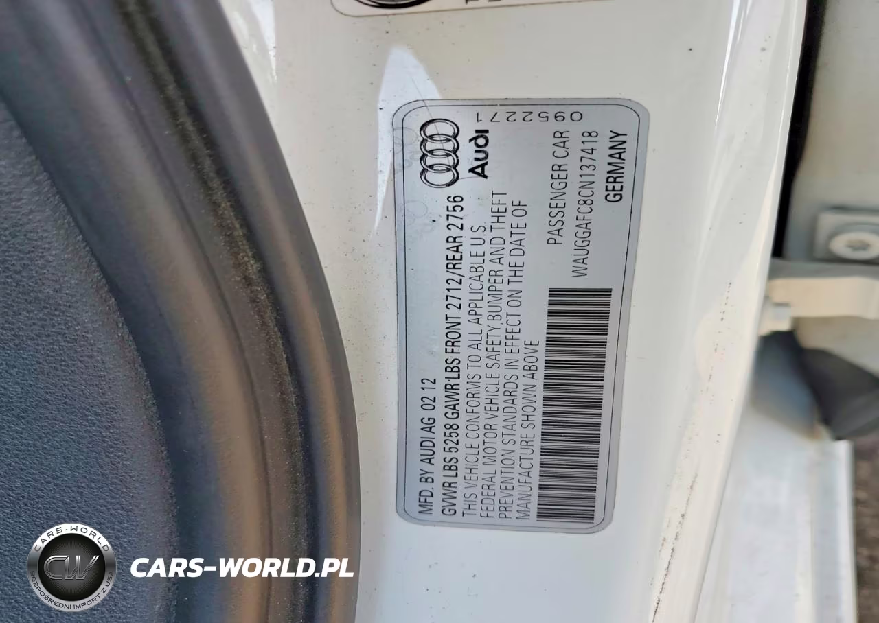 2012 Audi A6 Premium Plus VIN:WAUGGAFC8CN137418 - 12