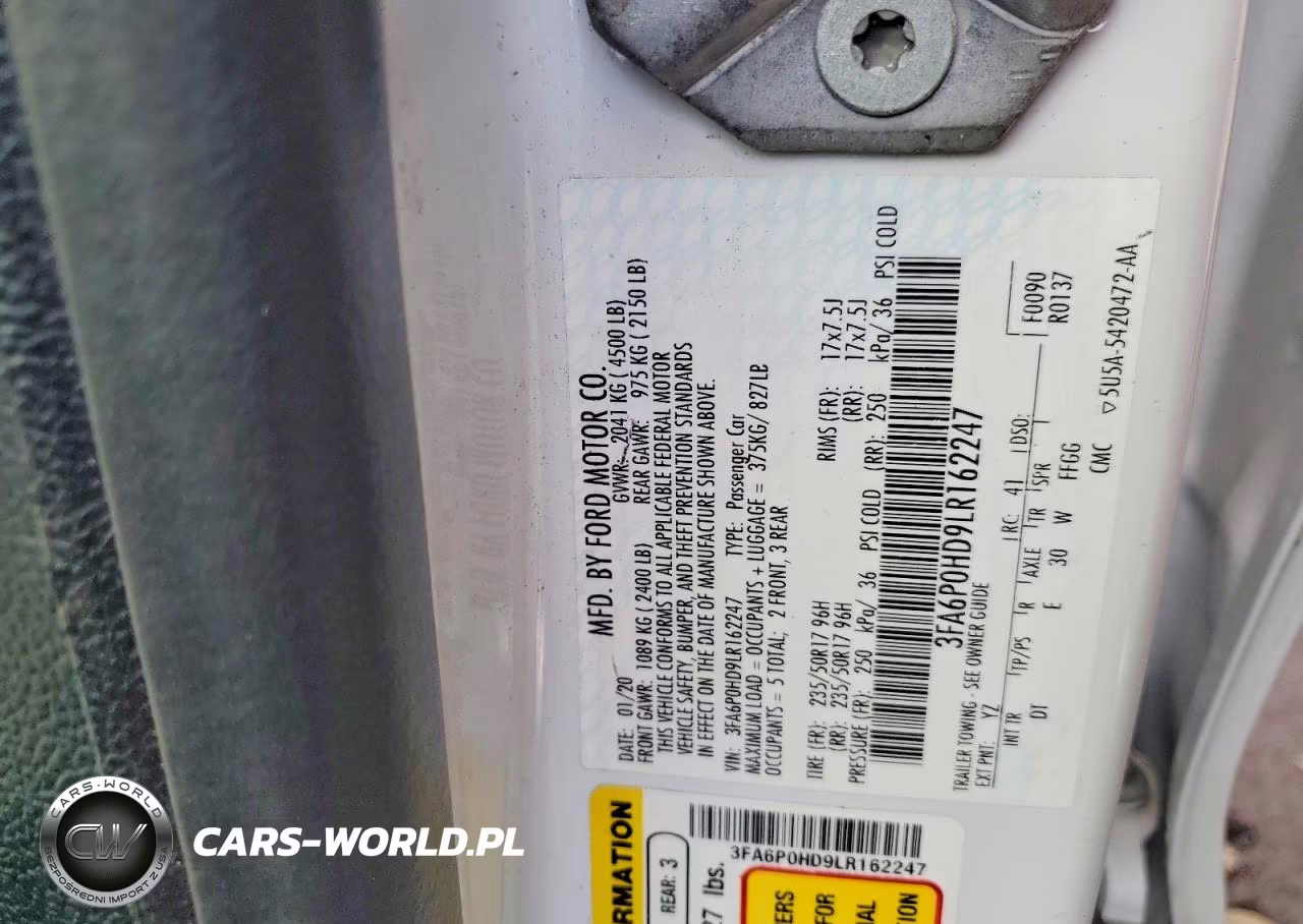 2020 Ford Fusion Se VIN:3FA6P0HD9LR162247 - 12