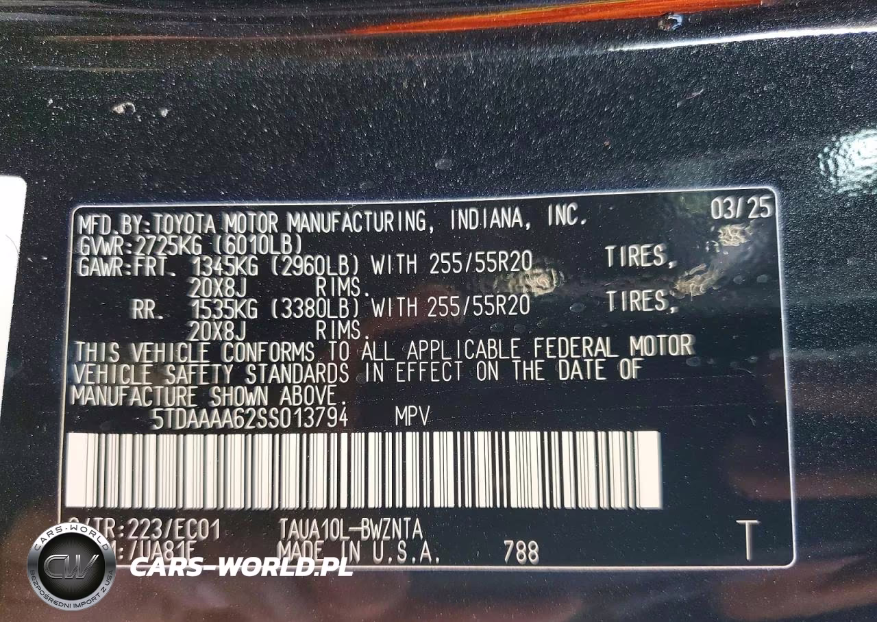 2025 Lexus Tx 350 Base VIN:5TDAAAA62SS013794 - 13