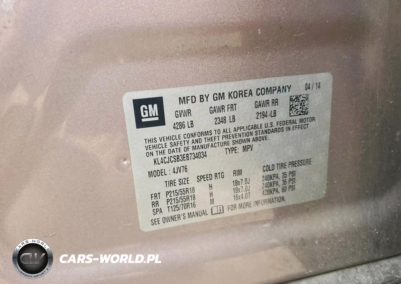 2014 Buick Encore VIN:KL4CJCSB3EB734034 - 13