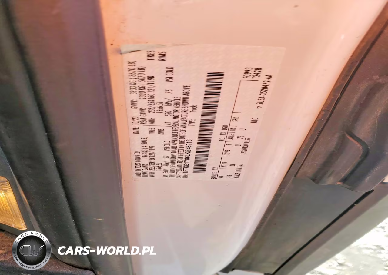 2020 Ford Transit 150 Utility - Service Van VIN:1FTKE1Y86LKB48916 - 13