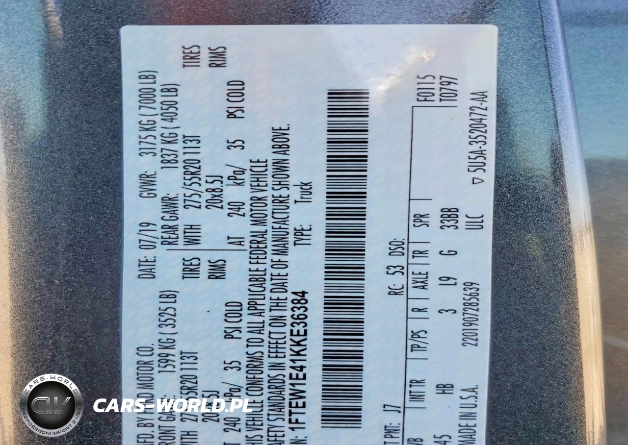 2019 Ford F150 Supercrew VIN:1FTEW1E41KKE36384 - 12