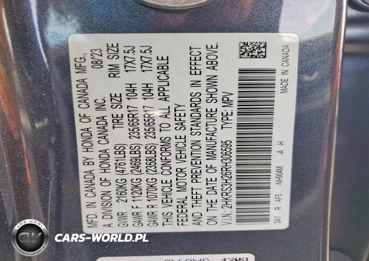 2024 Honda Cr-V Lx VIN:2HKRS3H26RH306595 - 14