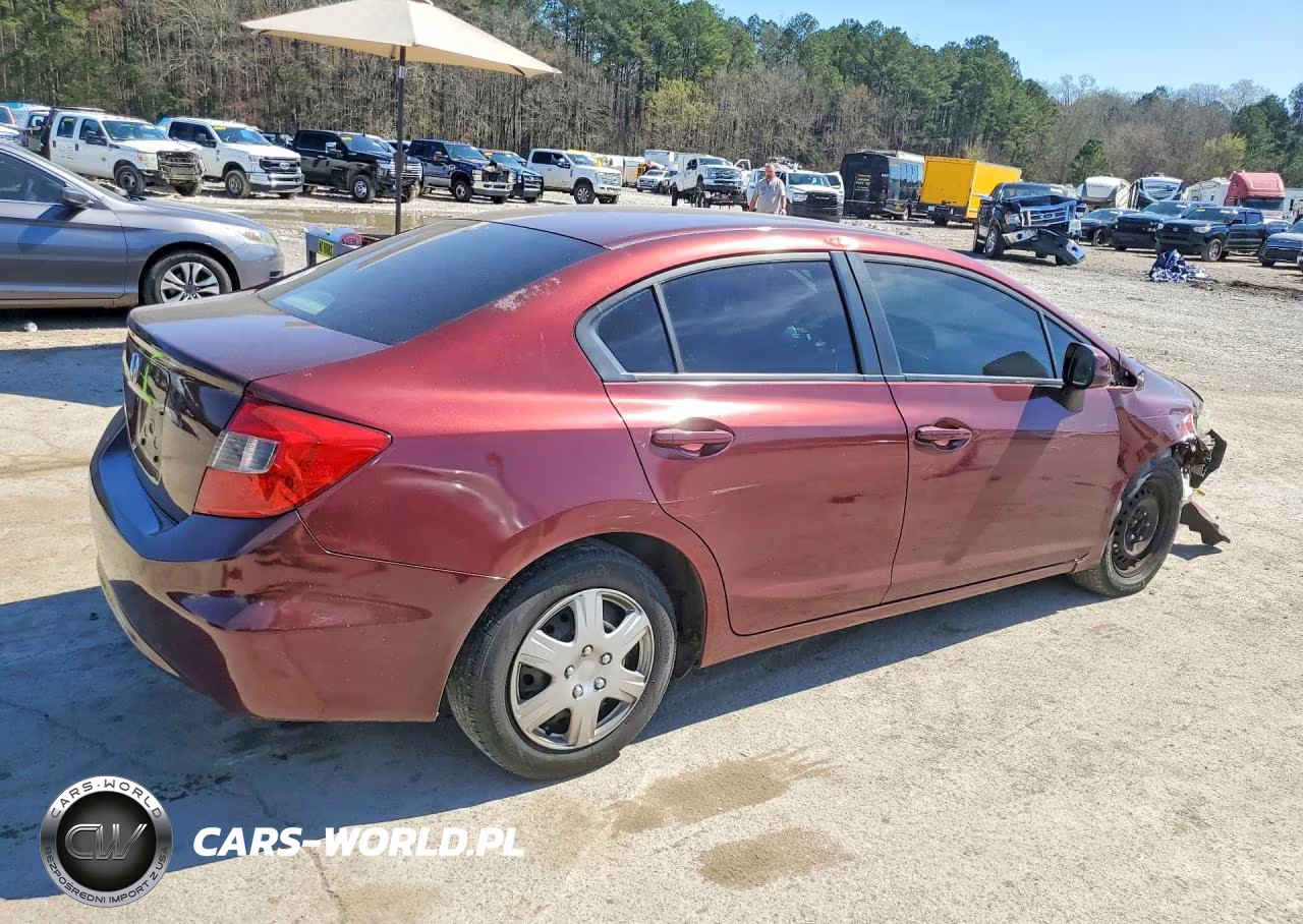 2012 Honda Civic Lx VIN:2HGFB2F52CH539076 - 3
