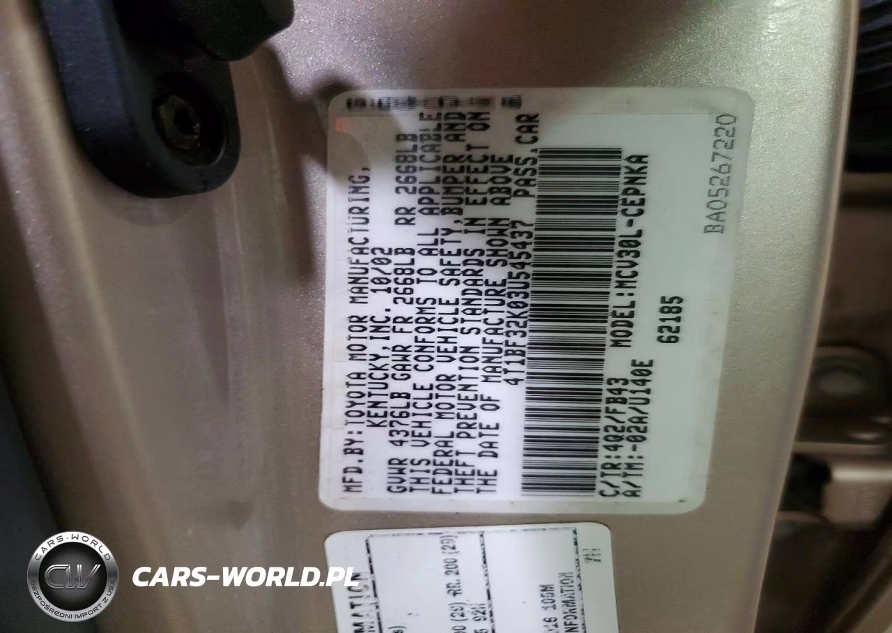 2003 Toyota Camry Le V6 VIN:4T1BF32K03U545437 - 13