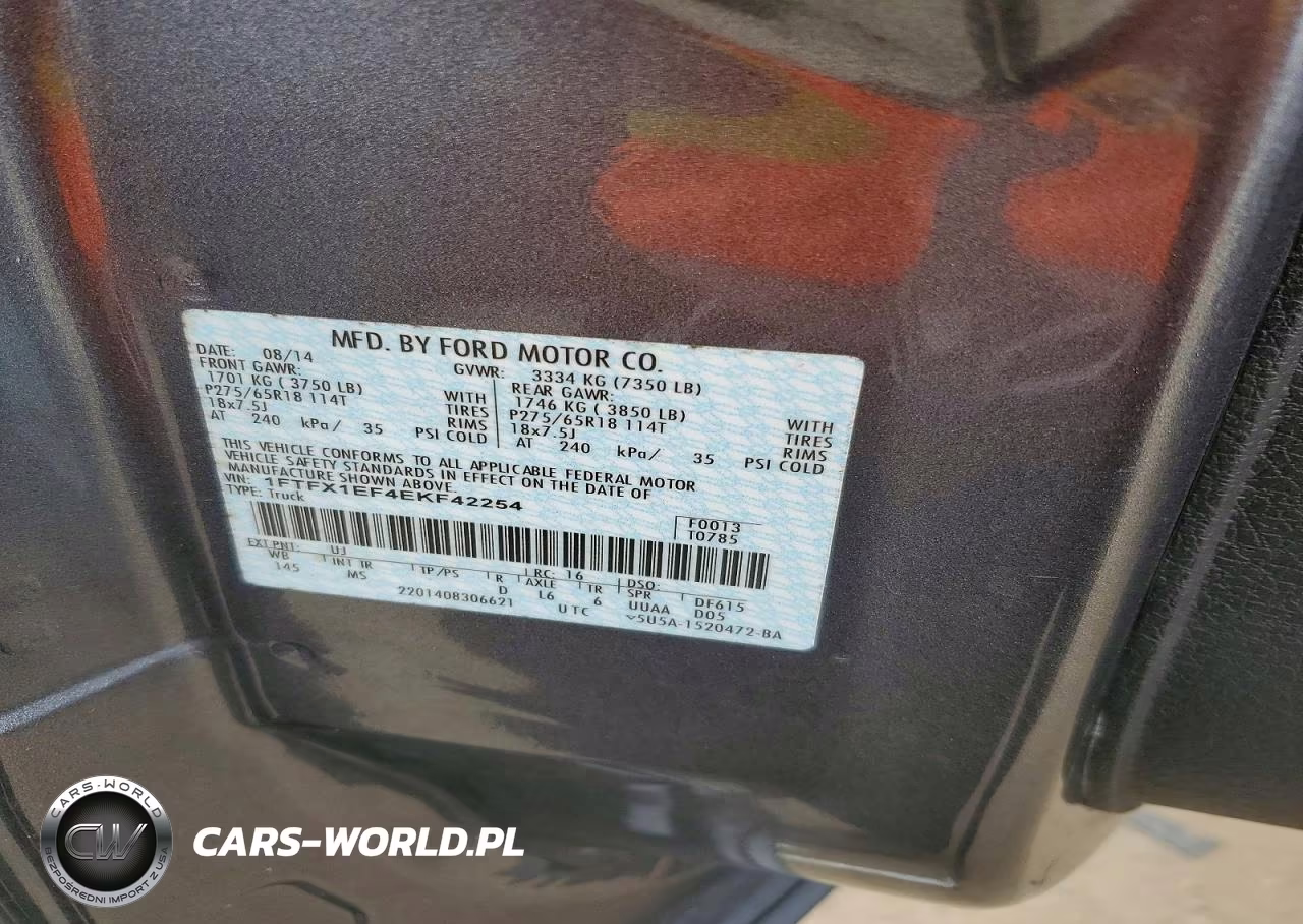 2014 Ford F150 VIN:1FTFX1EF4EKF42254 - 12