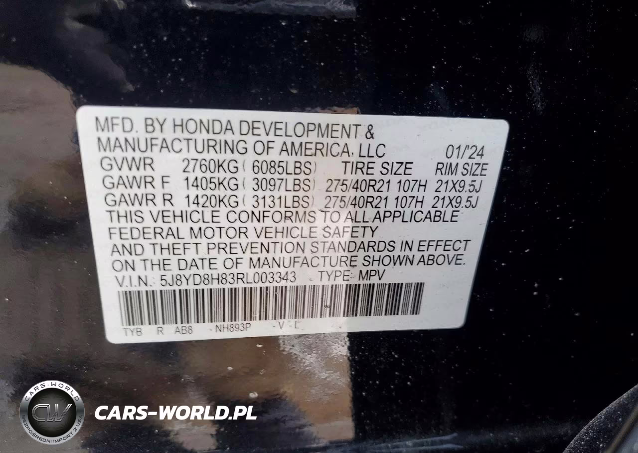 2024 Acura Mdx Type S Advance VIN:5J8YD8H83RL003343 - 13