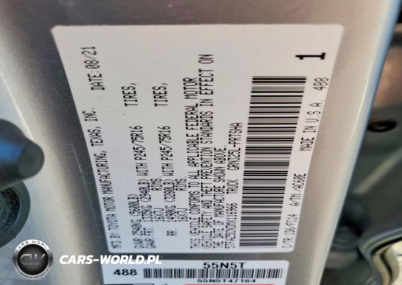 2021 Toyota Tacoma Sr5 V6 VIN:5TFAZ5CN3MX116966 - 13