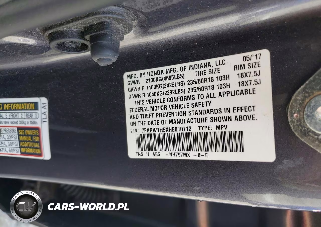 2017 Honda Cr-V Ex VIN:7FARW1H5XHE010712 - 13