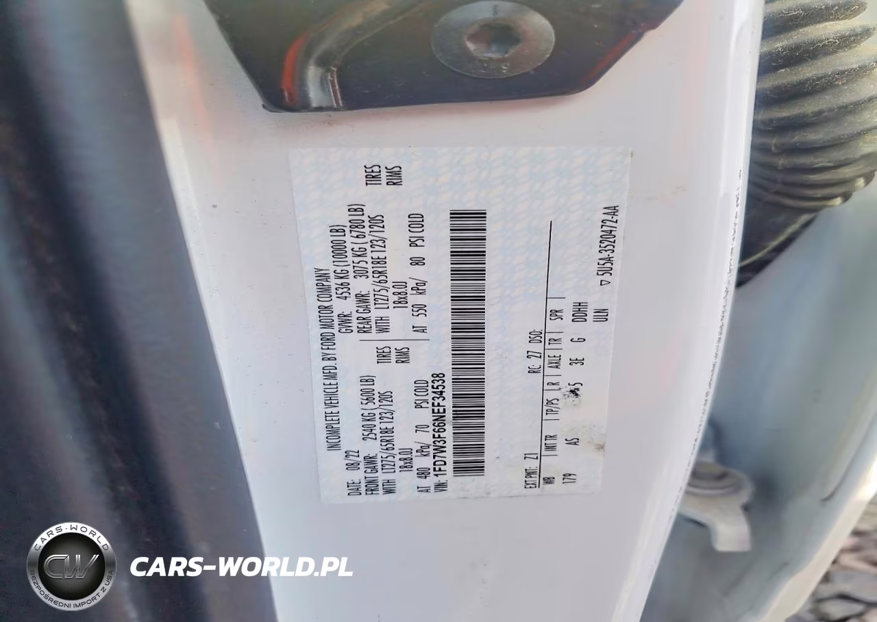 2022 Ford F350 Super Duty Utility - Service Truck VIN:1FD7W3F66NEF34538 - 12