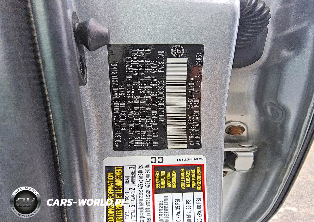 2019 Toyota Avalon Xse VIN:4T1BZ1FB5KU006932 - 12