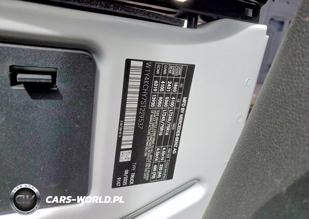 2025 Mercedes Benz Sprinter 2500 Delivery Van VIN:W1Y4KCHY7ST229537 - 13
