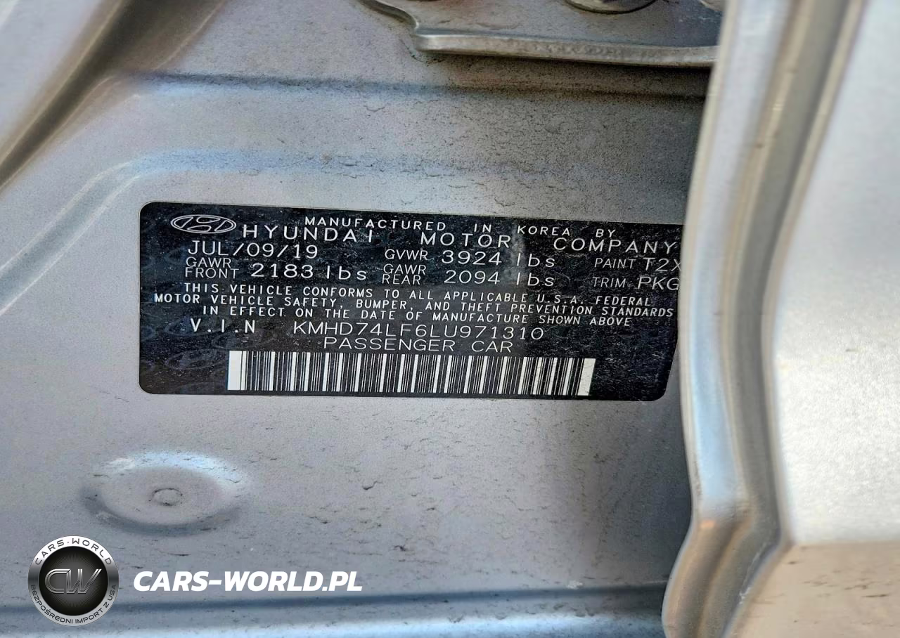2020 Hyundai Elantra Se VIN:KMHD74LF6LU971310 - 12