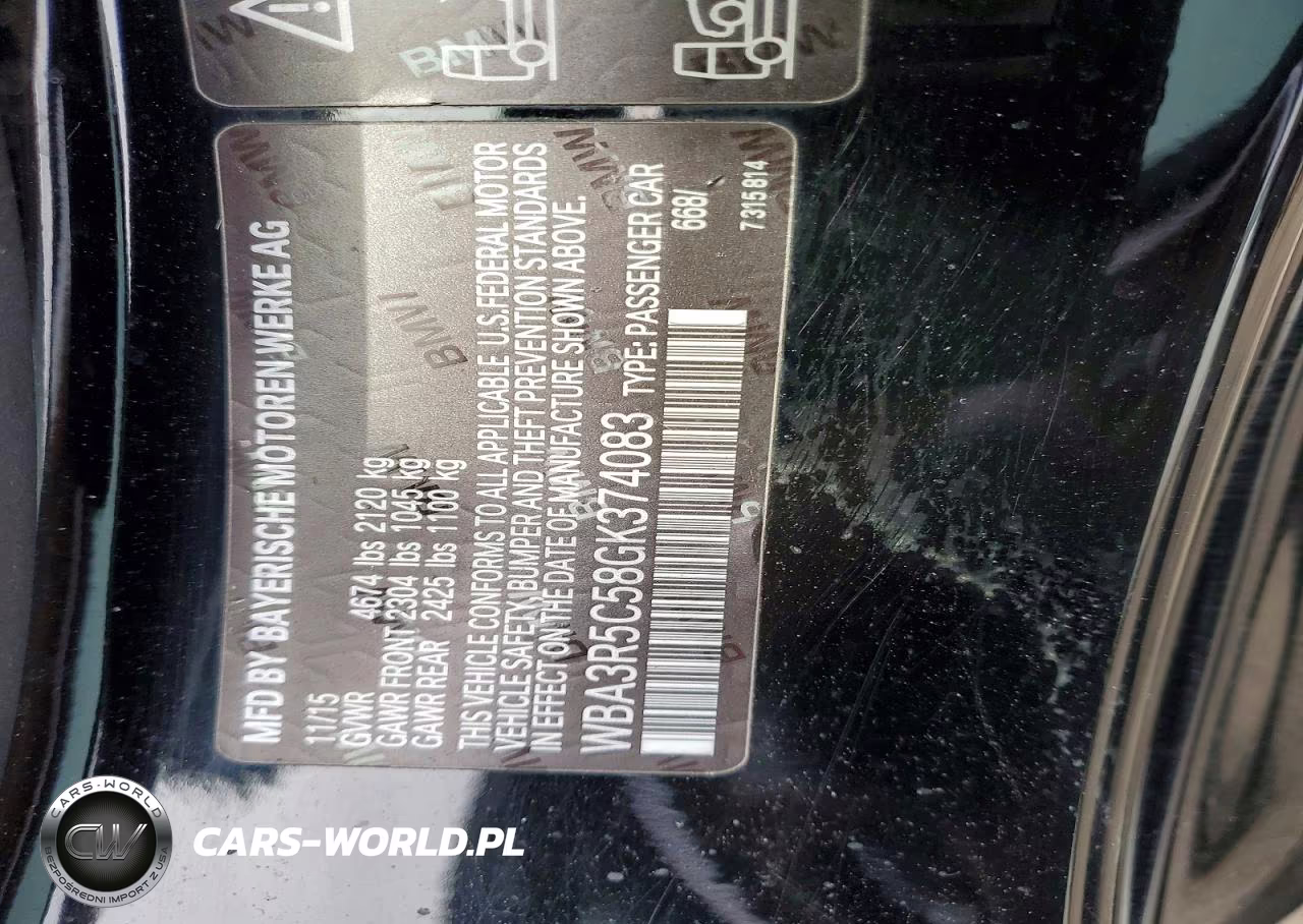 2016 BMW 435 Xi VIN:WBA3R5C58GK374083 - 12