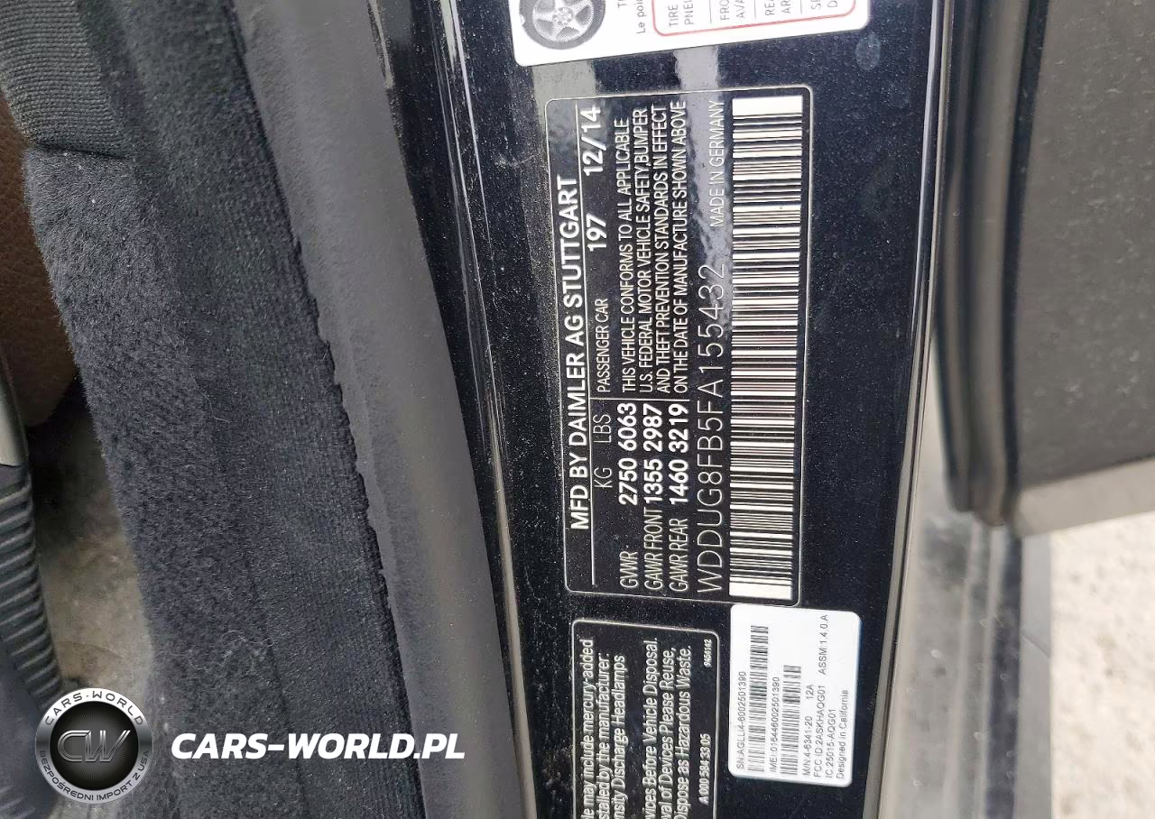2015 Mercedes-Benz S 550 4Matic VIN:WDDUG8FB5FA155432 - 13