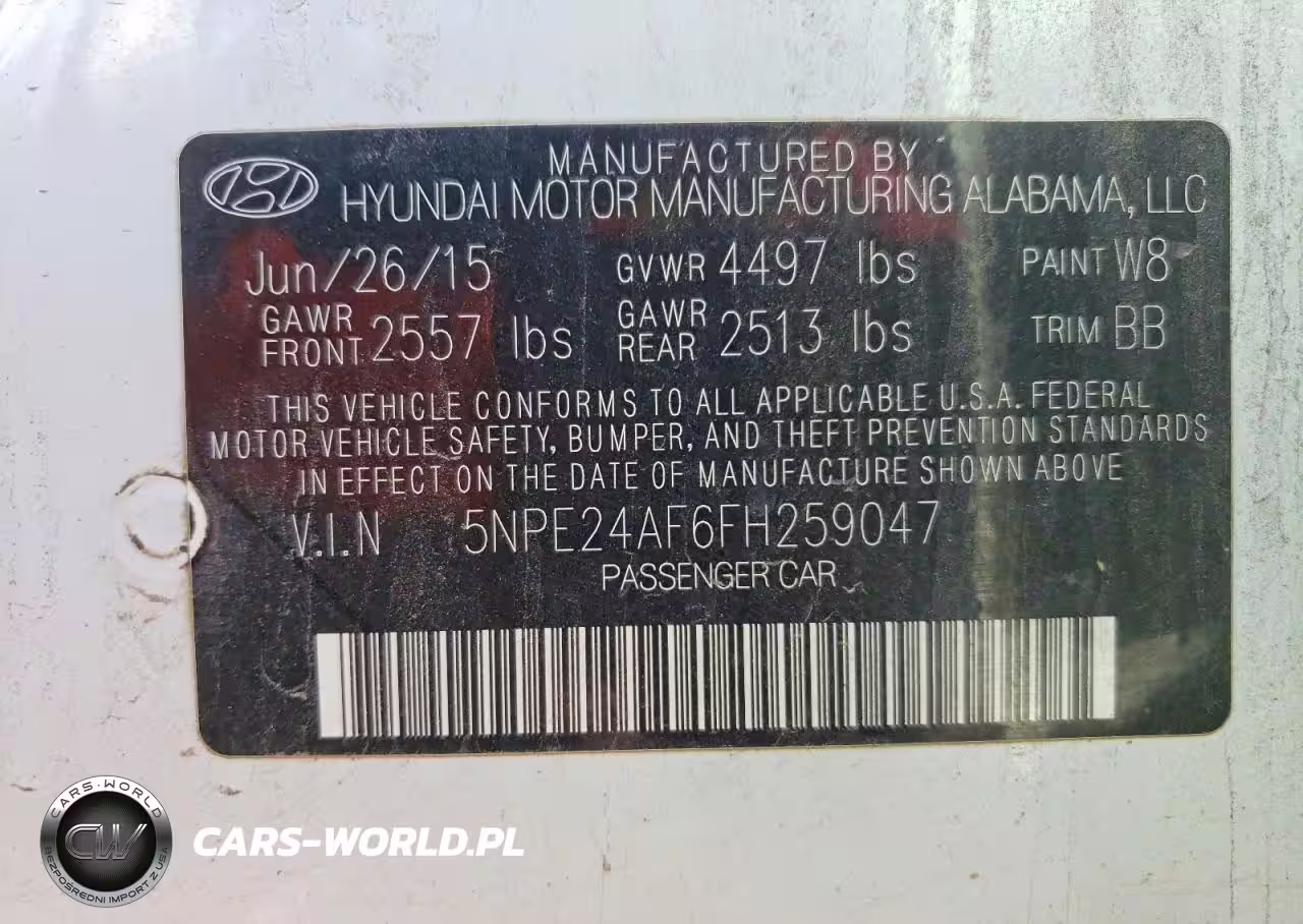 2015 Hyundai Sonata Se VIN:5NPE24AF6FH259047 - 13