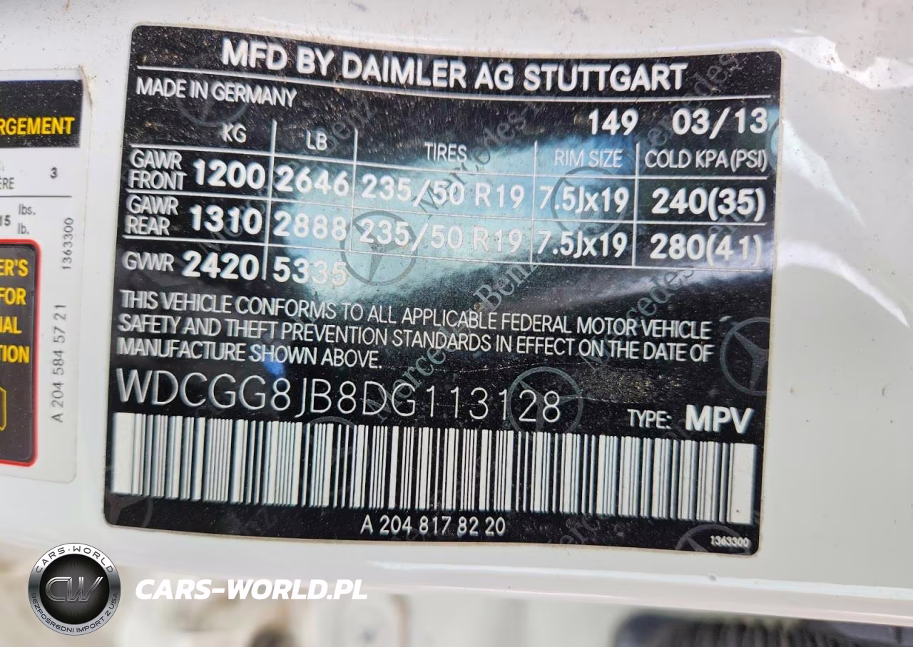 2013 Mercedes-Benz Glk 350 4Matic VIN:WDCGG8JB8DG113128 - 13