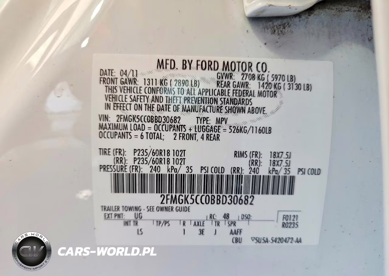 2011 Ford Flex Sel VIN:2FMGK5CC0BBD30682 - 14